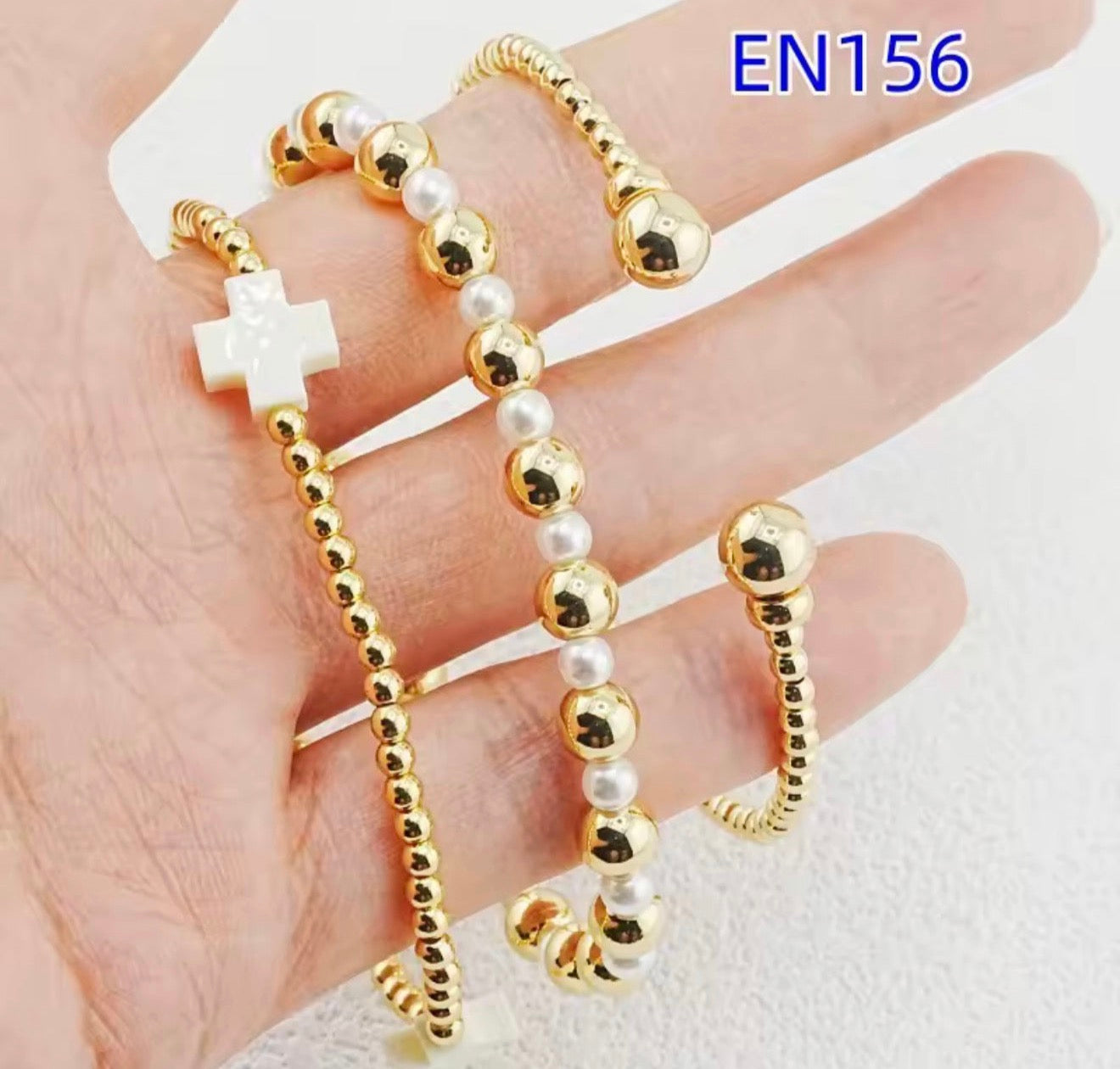 3 Piece 14k Gold EN Inspired Bracelet Set✨