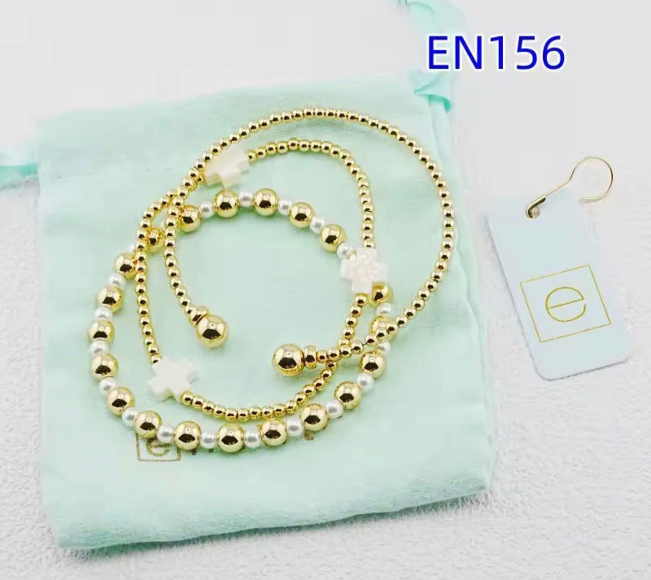 3 Piece 14k Gold EN Inspired Bracelet Set✨