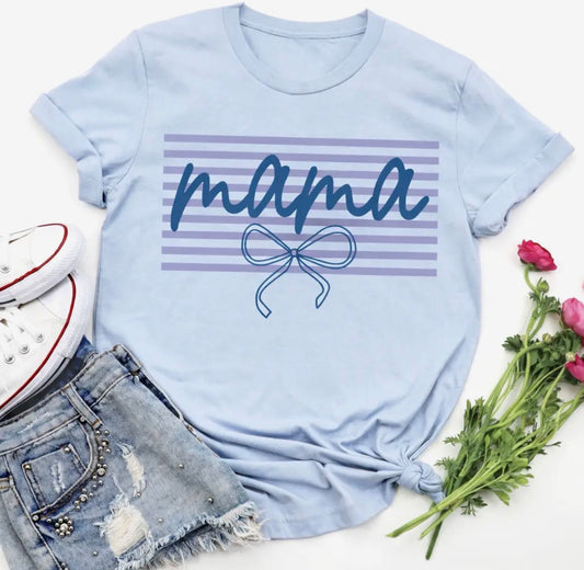 Blue Customizable Bow Tee