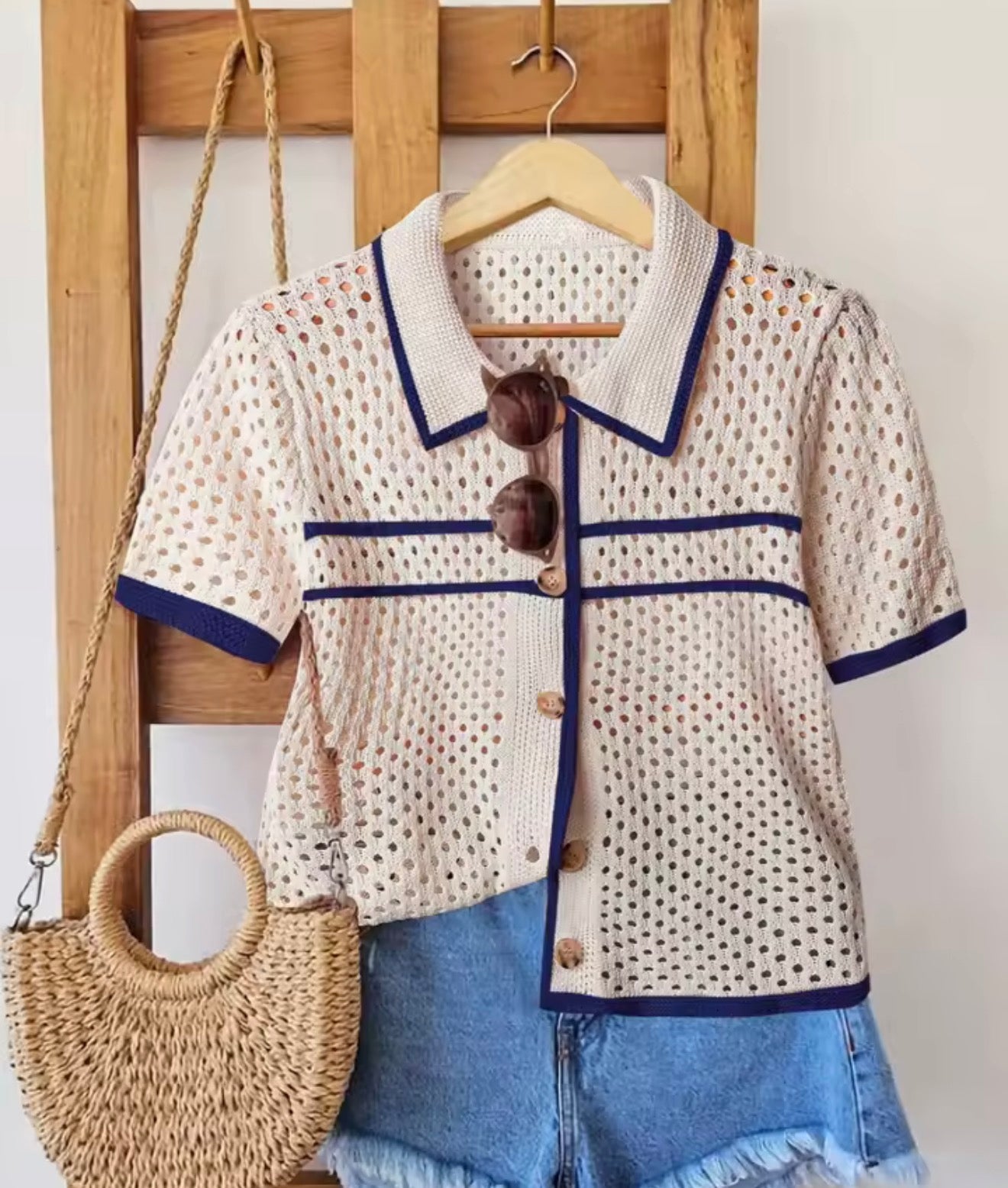 Knitted Button Up Top